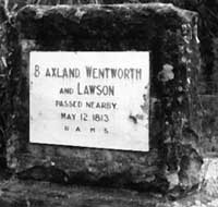 Blaxland Wentworth and Lawson memorial plaque - Glenbrook